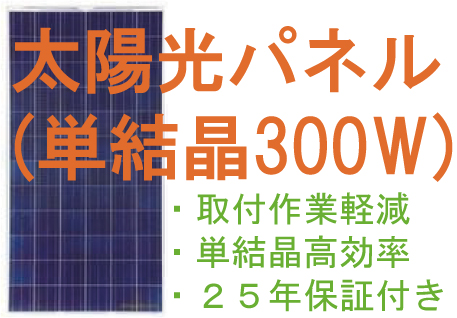 ３００W太陽光パネル